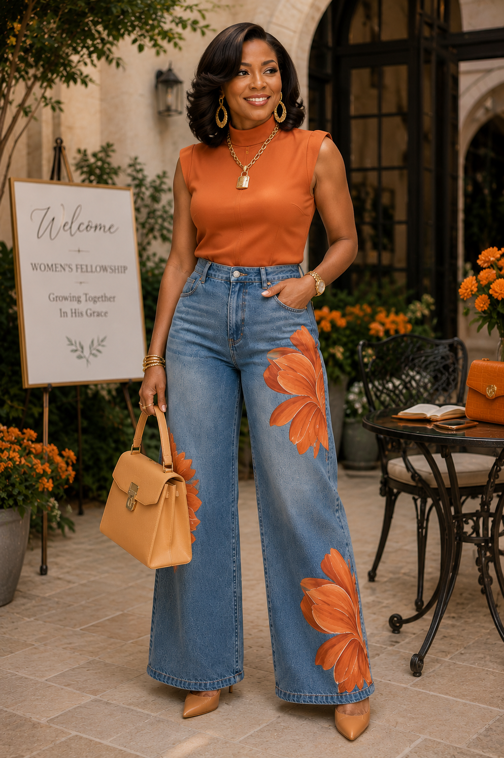 Bloom In Grace Denim Pants