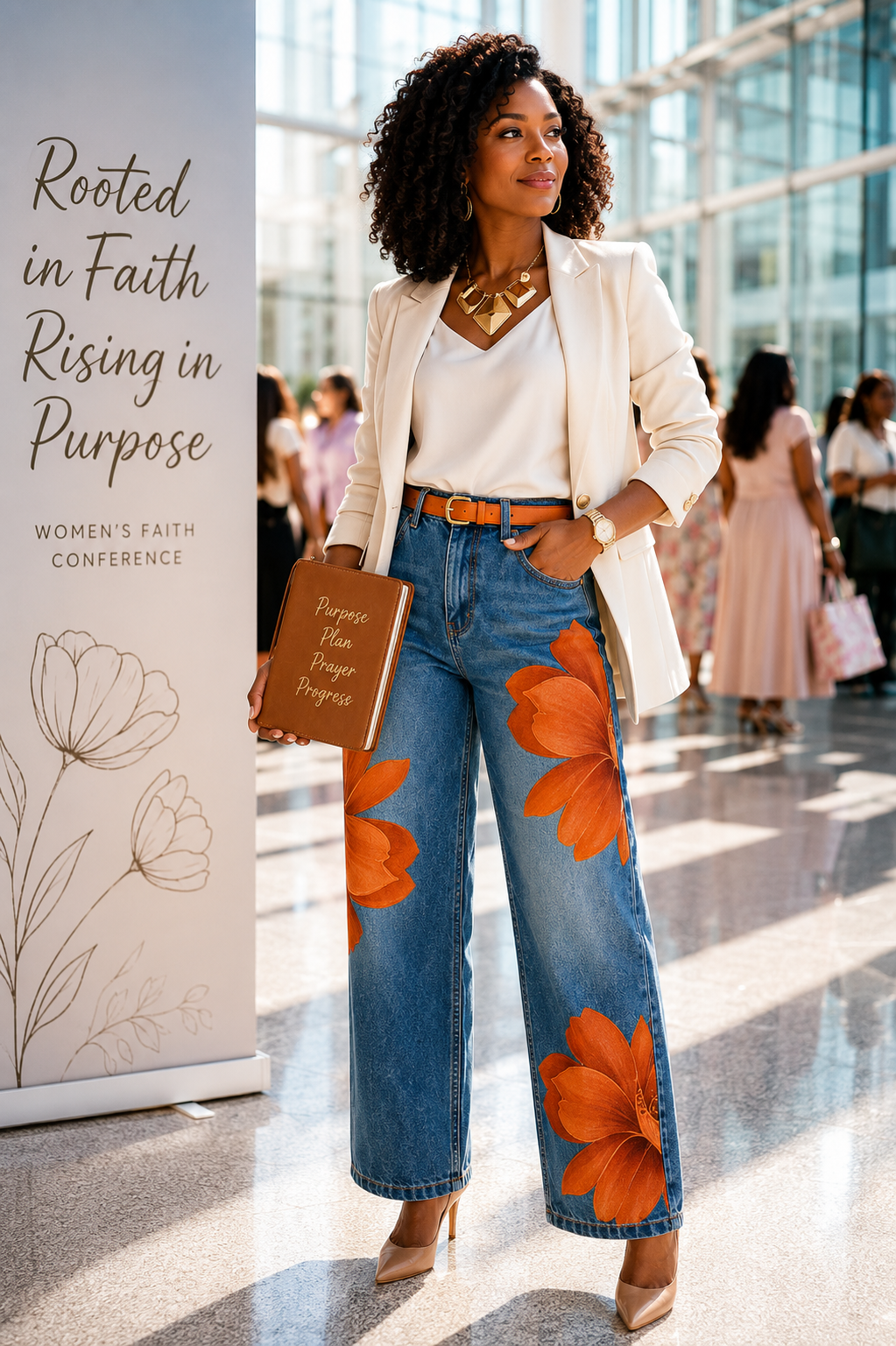 Bloom In Grace Denim Pants